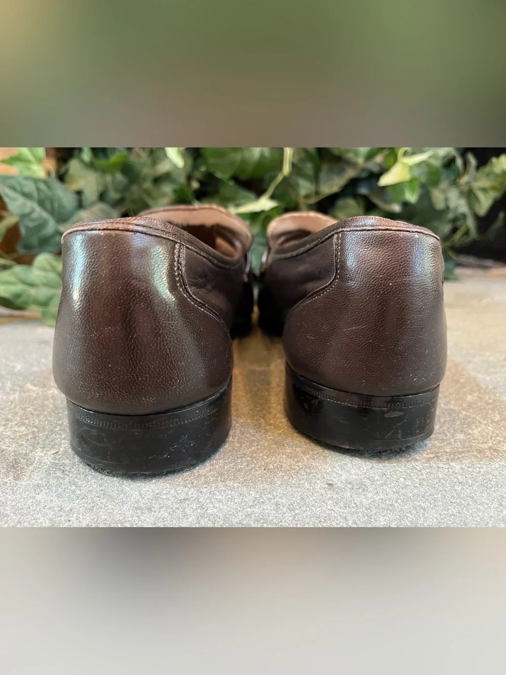 Brass Boot Smooth Leather Dress Loafers Brown Italy 85354 Men's Size 10.5M